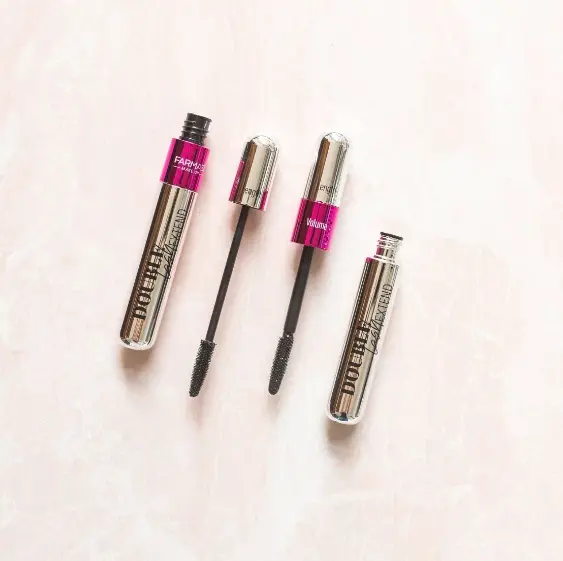 Before and after Double Lash Extend Mascara